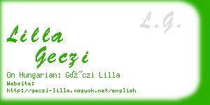 lilla geczi business card